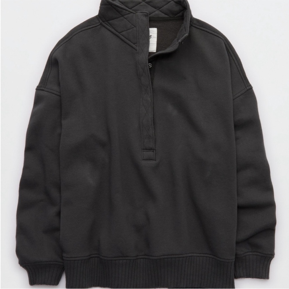 Aerie Oh Snap Sweatshirt in Smoked Gray